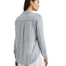 Rails Charli Linen Blend Button Down Echo Stripe