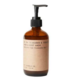 PF Candle Co Teakwood & Tobacco 8 oz Hand & Body Wash