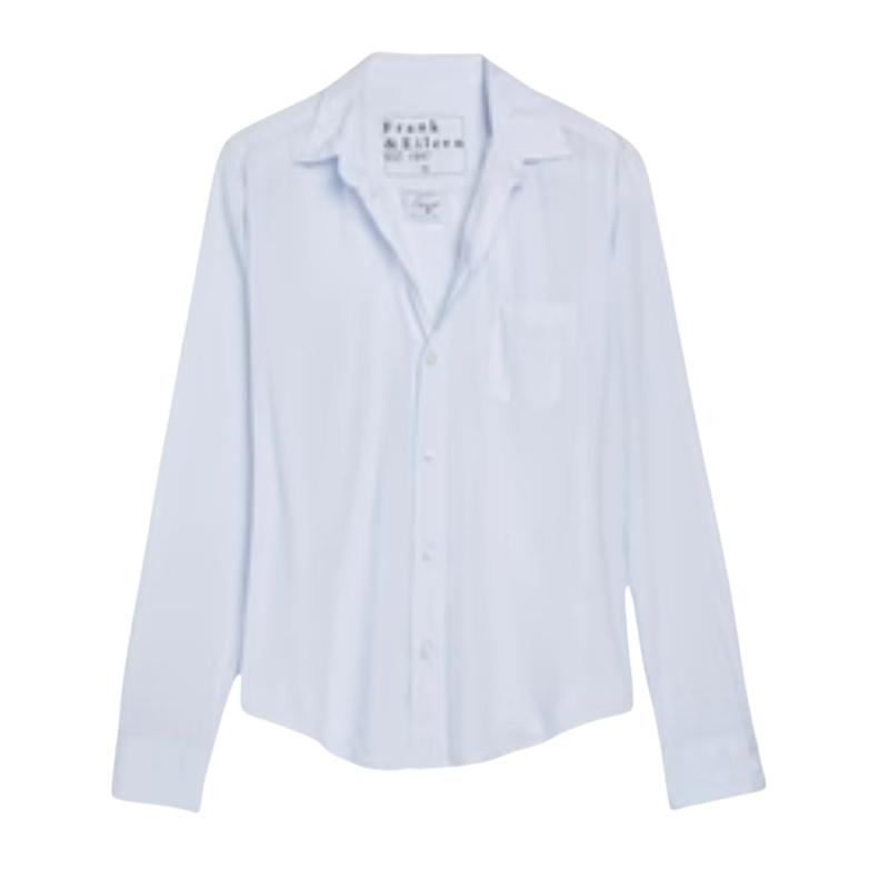 Frank & Eileen BARRY Tailored Button Up Shirt Shirting Blue