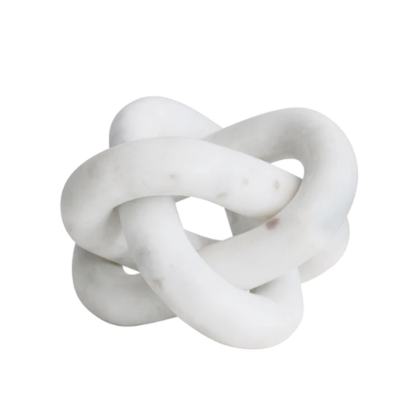 Marble Chain Knot Décor w/ 3 Links White