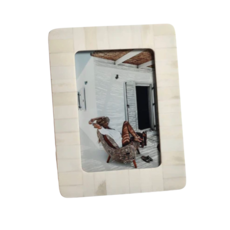 Cote d'Ivoire Bone Inlay Photo Frame w/ Rounded Corners- 5x7