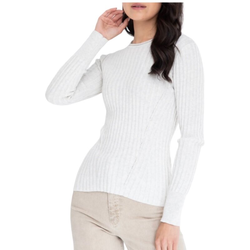 Cotton Cashmere Blair Ribbed Crew