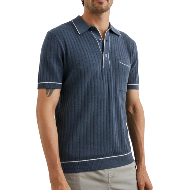 RAILS FOR HIM HARDY POLO SHIRT FADED NAVY