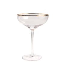 Martini / Serving Bowl w / Gold Rim Set /2