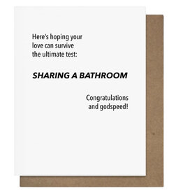 Pretty Alright Goods Share Bathroom Wedding Card
