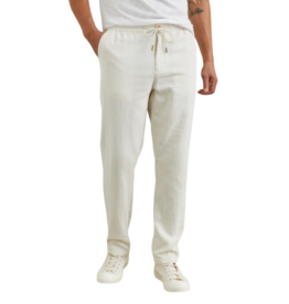 CALLUM COTTON LINEN PANT ECRU
