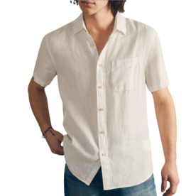 Faherty FOR HIM PALMA LINEN SHIRT BRIGHTWIGHT BASKETWEAVE