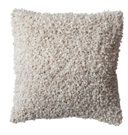 20" Square Woven Cotton Blend Bouclé Pillow