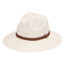 San Diego Hat Co Knit Fedora w Faux Suede Trim