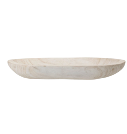 Hand-Carved Paulownia Wood Platter