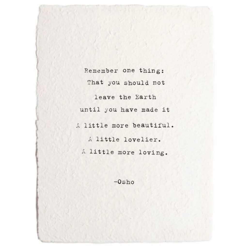 Sugarboo Osho Handmade Paper Print - 12"x16"