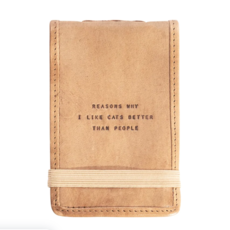 Sugarboo Mini Reasons Why I Like Cats Leather Journal