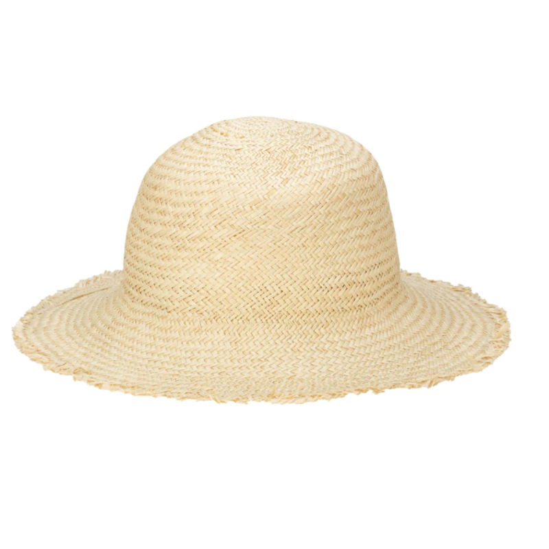 San Diego Hat Co NATURALIST PALM STRAW BUCKET WITH RAW EDGE