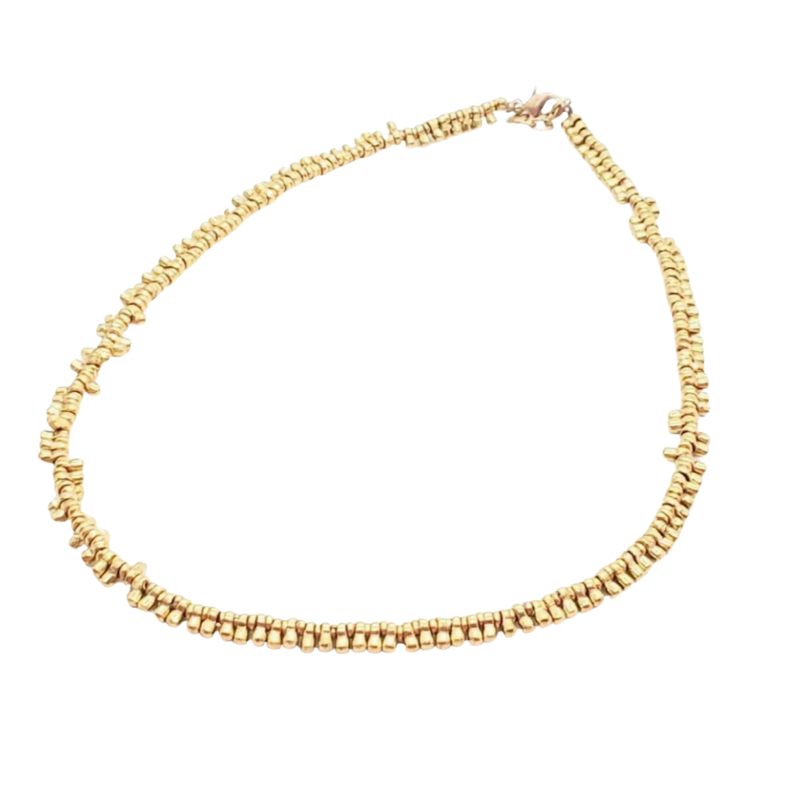 BAIZAAR Brass Beaded Necklace Featuring Funky Droplet Beads