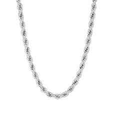 Thatch Bowie Rope Necklace Rhodium Plated
