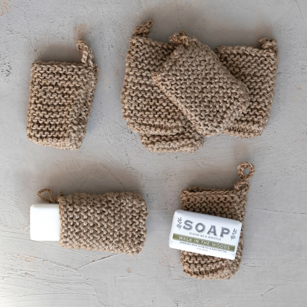 Jute Crocheted Body Scrubber/Soap Holder