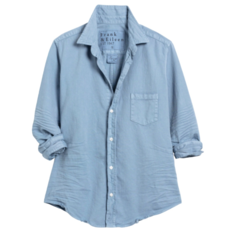 Frank & Eileen BARRY Tailored Button Up Shirt DUSTY BLUE