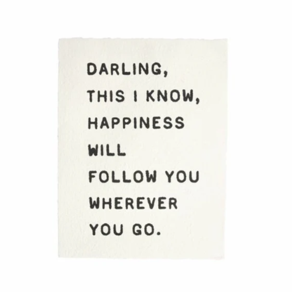 Sugarboo Darling, This I Know Handmade Paper Print - 12"x16"