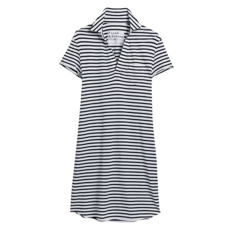 Frank & Eileen LAUREN POLO DRESS STRIPE Green & White Stripe