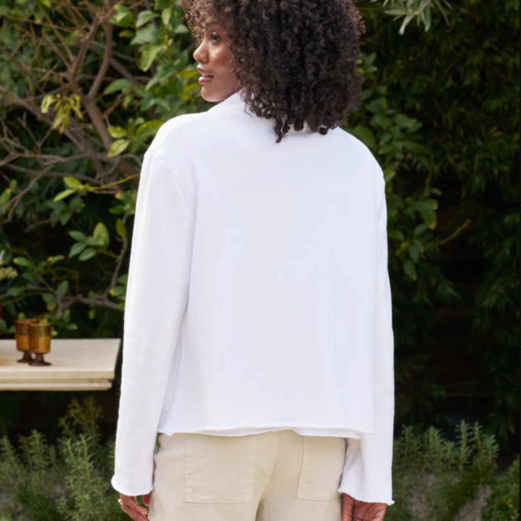 Frank & Eileen Mini Belfast Crop Peacoat White