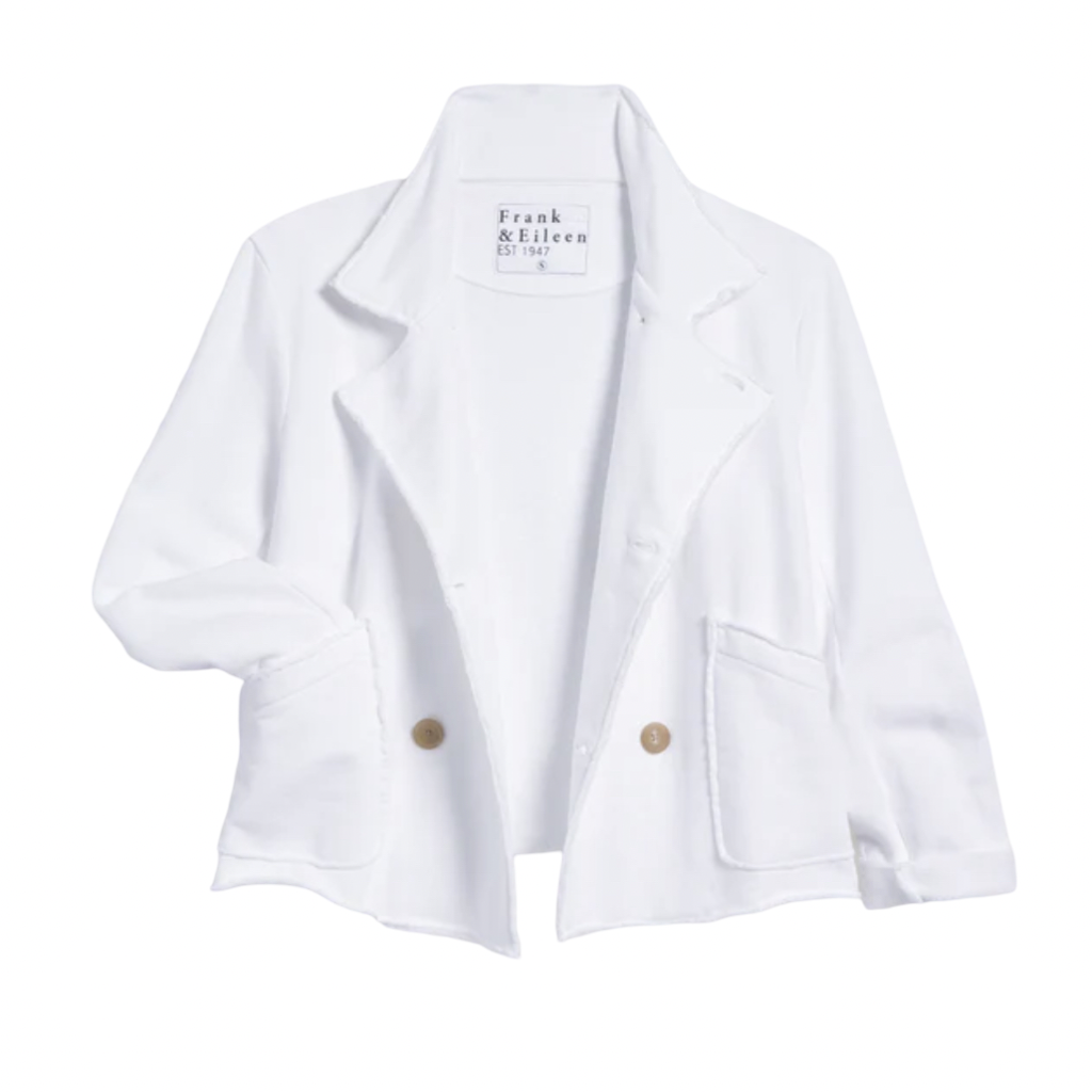 Frank & Eileen Mini Belfast Crop Peacoat White