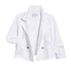 Frank & Eileen Mini Belfast Crop Peacoat White