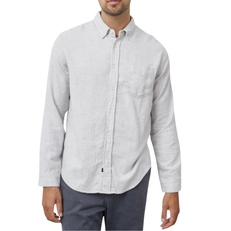 RAILS FOR HIM RUNSON BUTTON DOWN HEATHER GREY