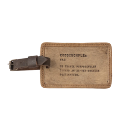 Sugarboo Coddiwomple Leather Luggage Tag