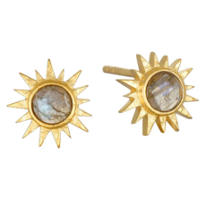 Satya Jewelry Labradorite Sunburst Stud Earrings