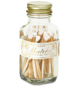 Skeem Vintage White Mini Match Bottles White Tip