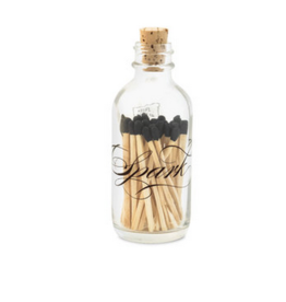 Skeem Calligraphy Mini Match Bottle Black Matches