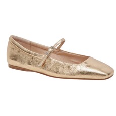 REYES GOLD DISTRESSED BALLET FLAT AS SIZED