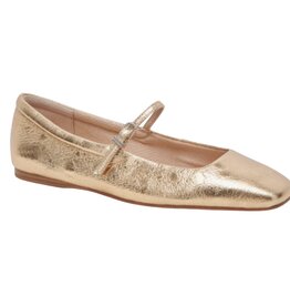 REYES GOLD DISTRESSED BALLET FLAT AS SIZED