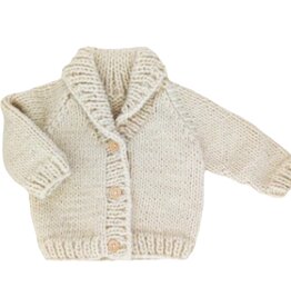 Huggalugs Shawl Collar Natural Cardigan Sweater