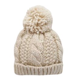 Huggalugs Natural Cable Beanie Baby