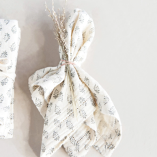 Napkins with Printed Floral Pattern, Set of 4