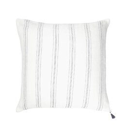 Anaya WHITE W GREY STRIPES LINEN PILLOW 20X20