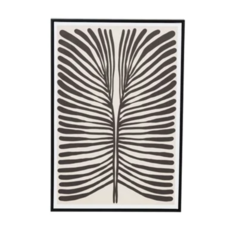 MDF Framed Textured Paper Wall Décor w/ Abstract Image