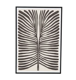 MDF Framed Textured Paper Wall Décor w/ Abstract Image