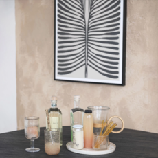 MDF Framed Textured Paper Wall Décor w/ Abstract Image