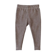 Viverano Rib Knit Stripe Baby Legging Pants Dark Brown Stripe