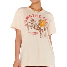 SHOW ME YOUR MUMU Travis Tee Distressed Cowgirl Graphic