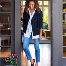 Frank & Eileen MINI BELFAST CROP PEACOAT BRITISH ROYAL NAVY