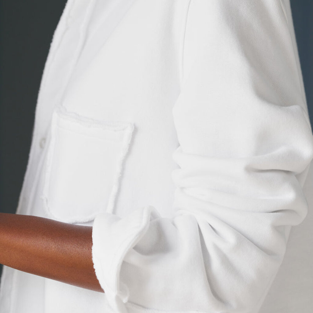 Frank & Eileen Eileen TRIPLE FLEECE Relaxed Button Up WHITE