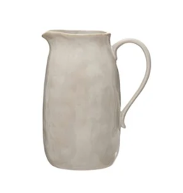 62 oz. Stoneware Pitcher, Reactive Glaze