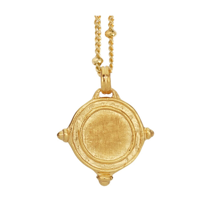 Temple Of The Sun Petra Coin Necklace Gold Vermeil