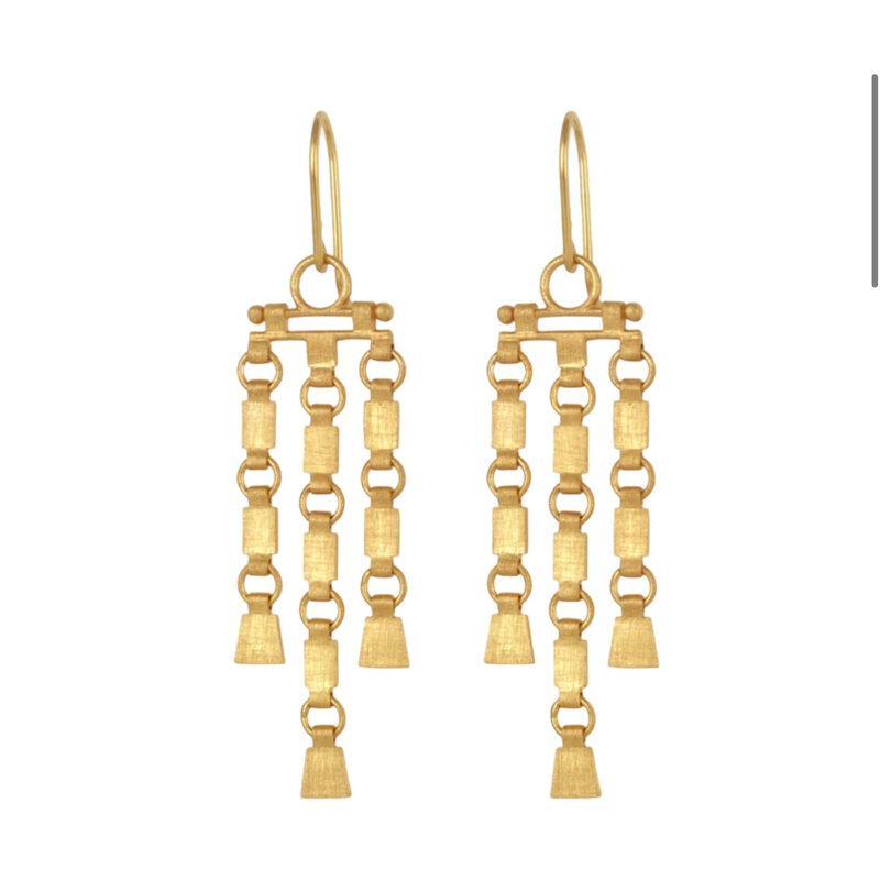 Temple Of The Sun Sharni Earrings Gold Vermeil