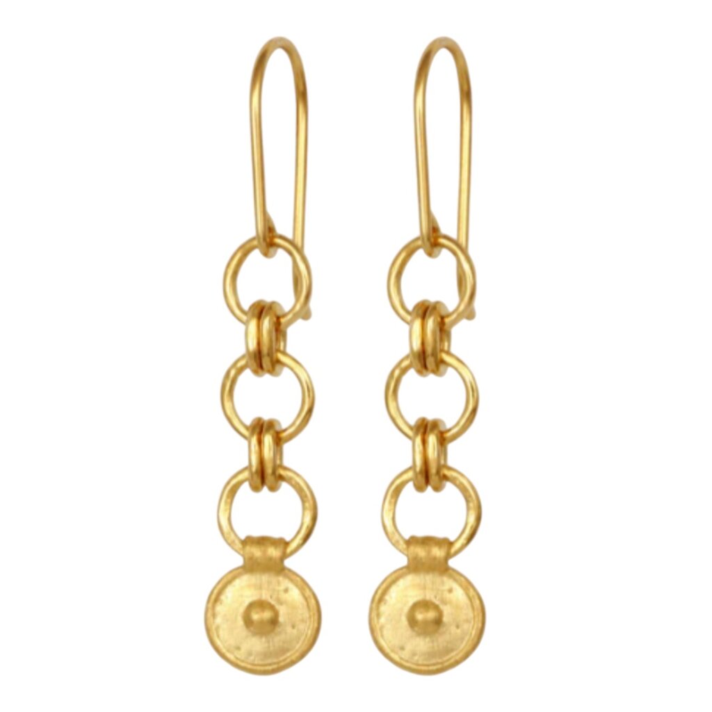 Temple Of The Sun Argos Earrings Gold Vermeil