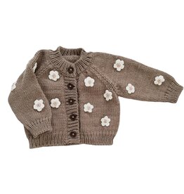 The Blueberry Hill Flower Cardigan Tan