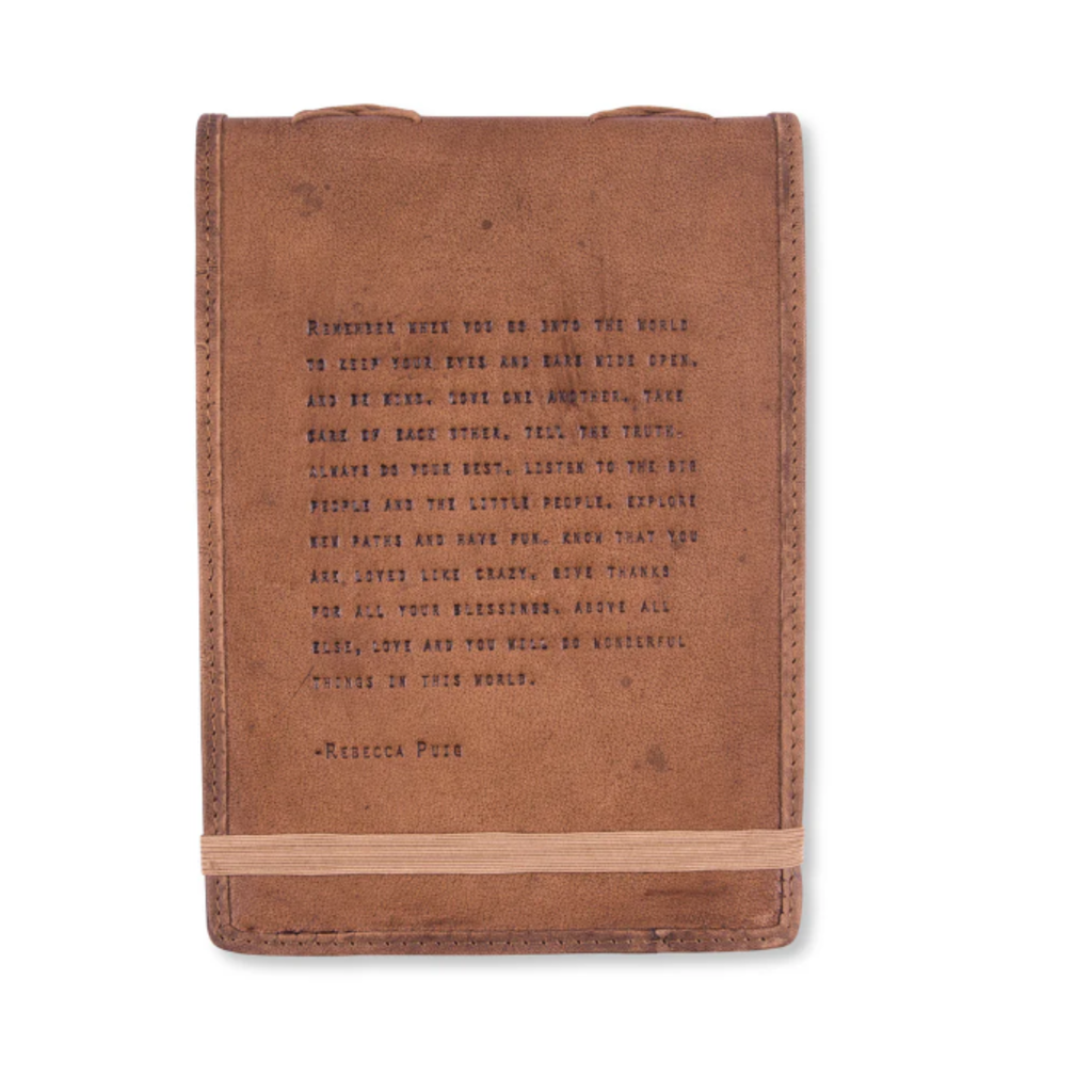 Sugarboo Large Remember When Leather Journal - 7"x9.75"